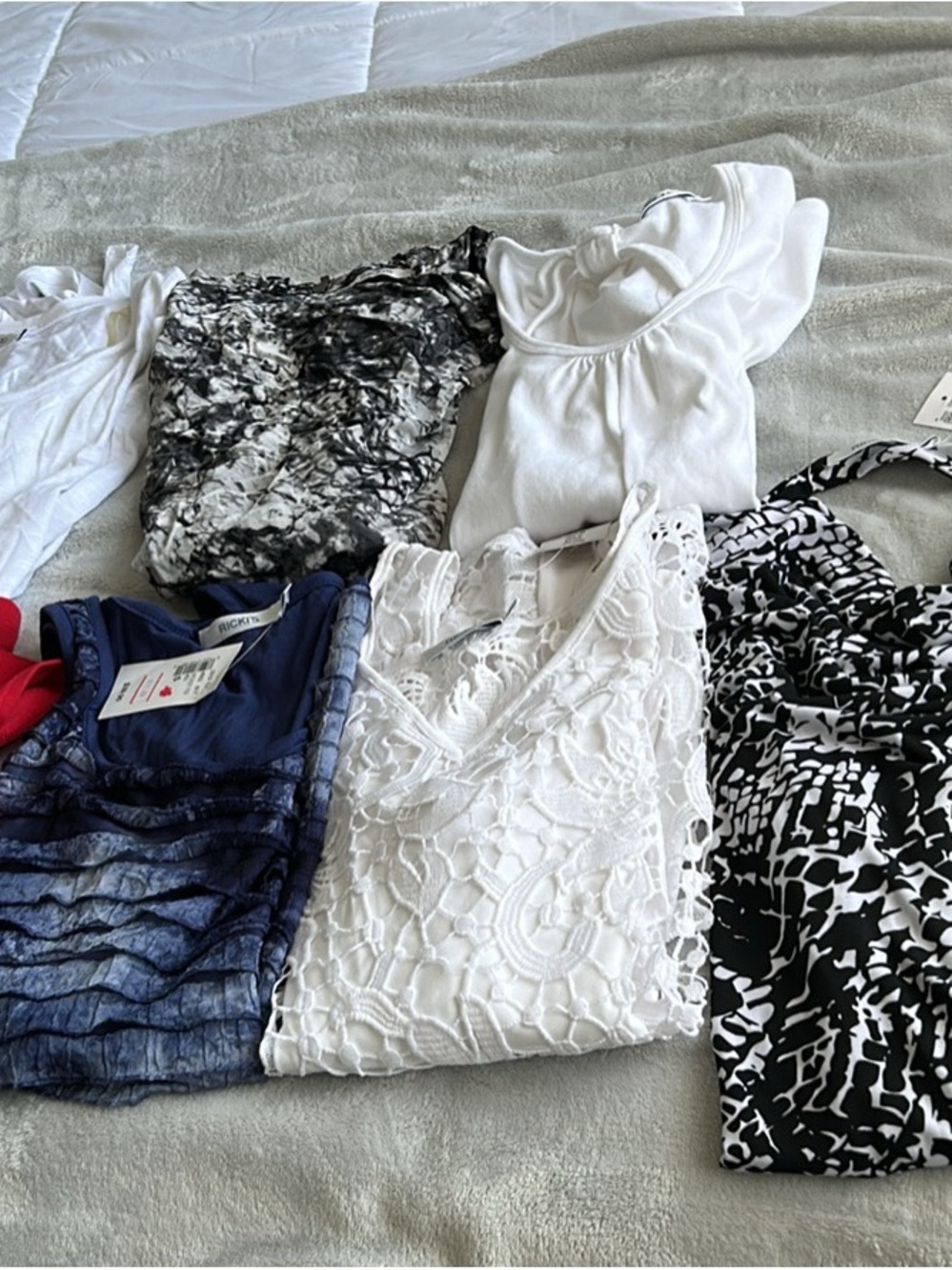 White Lace V-Neck Crochet Blouse for Women